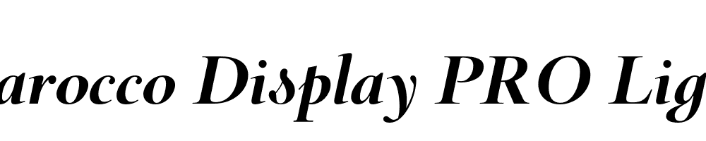  DEMO Barocco Display PRO Light Bold Italic