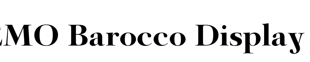  DEMO Barocco Display PRO Regular Bold