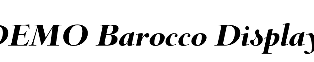  DEMO Barocco Display PRO Black Italic