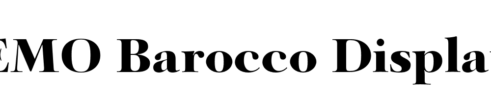  DEMO Barocco Display PRO Black Bold