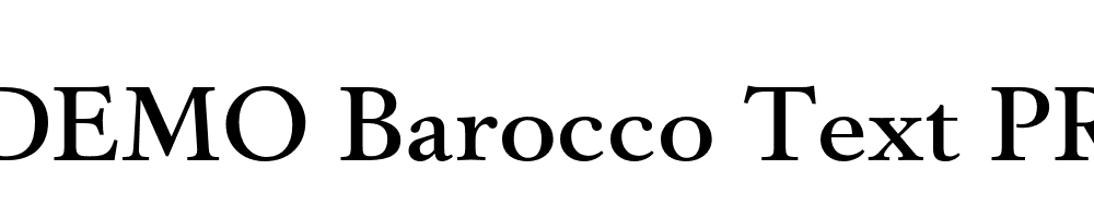  DEMO Barocco Text PRO Light Regular