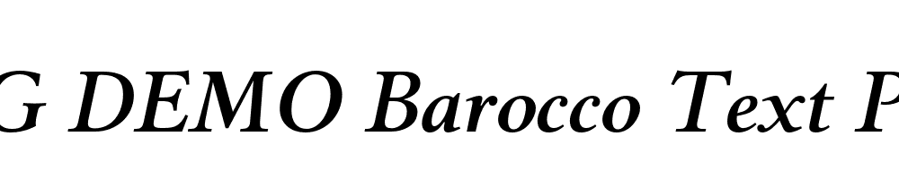  DEMO Barocco Text PRO Light Italic