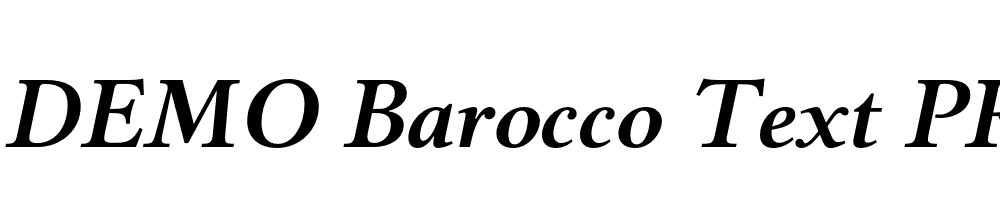  DEMO Barocco Text PRO Regular Italic