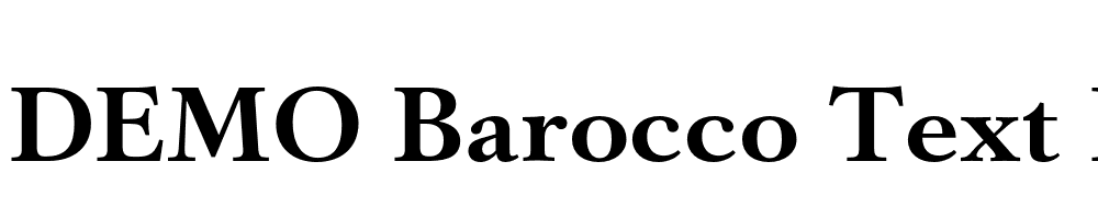  DEMO Barocco Text PRO Light Bold