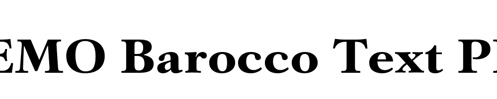  DEMO Barocco Text PRO Black Regular