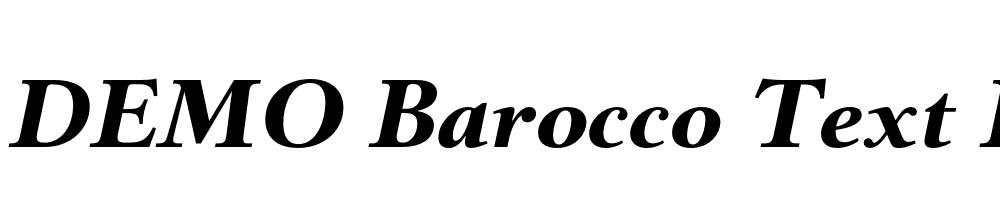  DEMO Barocco Text PRO Black Italic