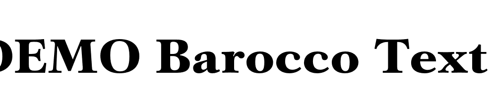  DEMO Barocco Text PRO Black Bold