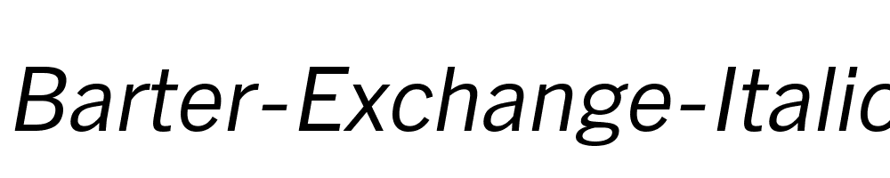 Barter-Exchange-Italic