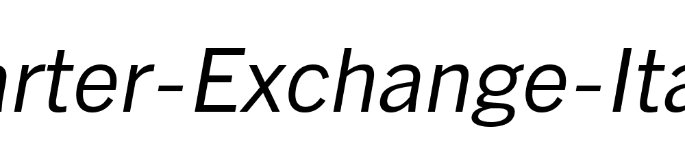 Barter Exchange Italic