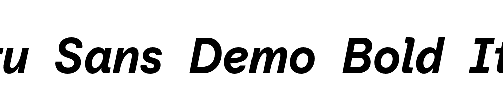 Baru-Sans-Demo-Bold-Italic