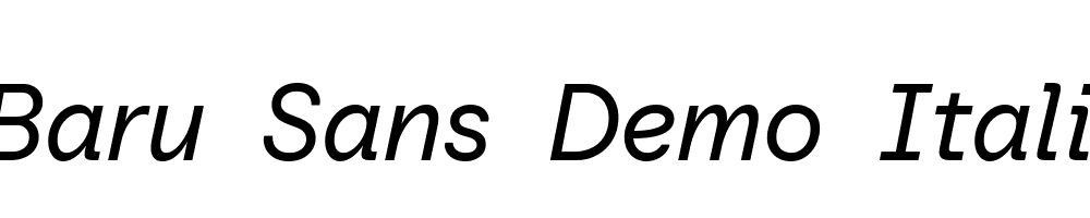 Baru-Sans-Demo-Italic