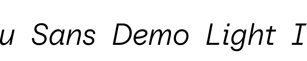 Baru-Sans-Demo-Light-Italic