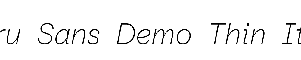 Baru-Sans-Demo-Thin-Italic