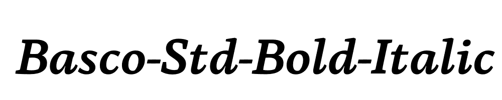 Basco-Std-Bold-Italic