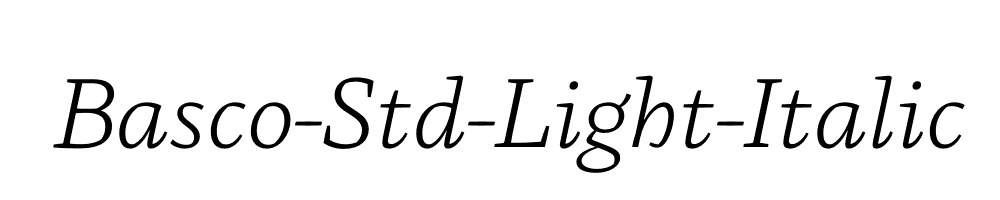 Basco-Std-Light-Italic