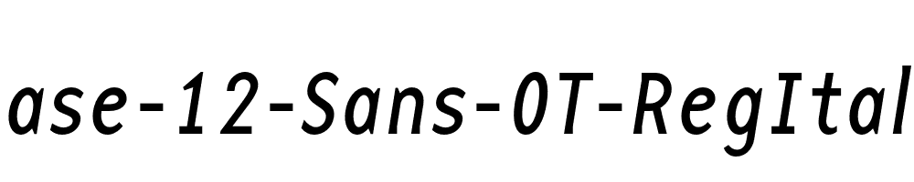 Base-12-Sans-OT-RegItalic