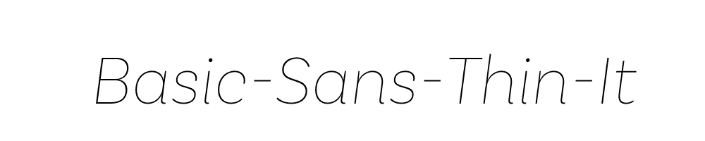 Basic-Sans-Thin-It