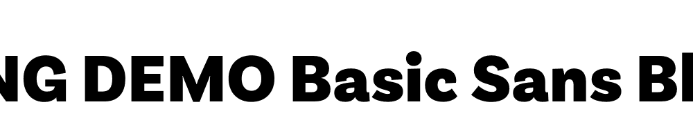  DEMO Basic Sans Black Regular