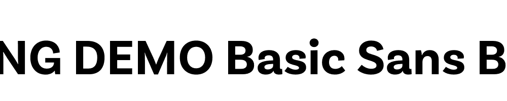  DEMO Basic Sans Bold Regular