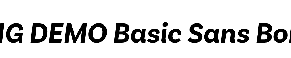  DEMO Basic Sans Bold It Regular