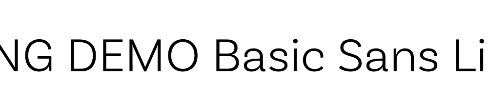  DEMO Basic Sans Light Regular