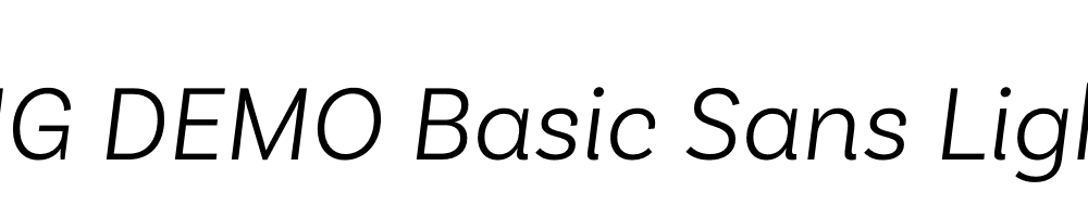  DEMO Basic Sans Light It Regular