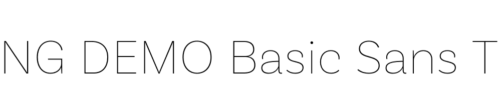  DEMO Basic Sans Thin Regular