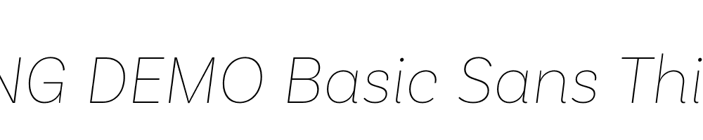  DEMO Basic Sans Thin It Regular