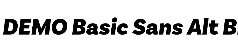  DEMO Basic Sans Alt Black It Regular