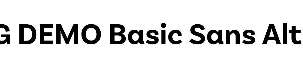  DEMO Basic Sans Alt Bold Regular