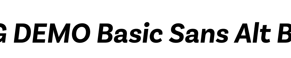  DEMO Basic Sans Alt Bold It Regular