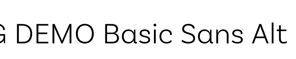  DEMO Basic Sans Alt Light Regular