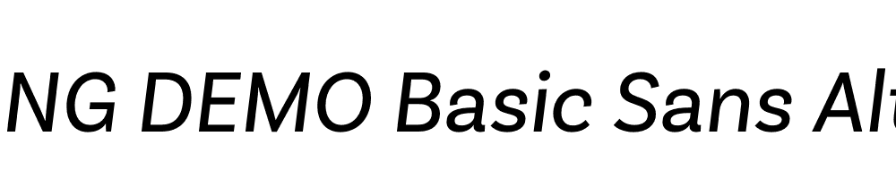  DEMO Basic Sans Alt It Regular