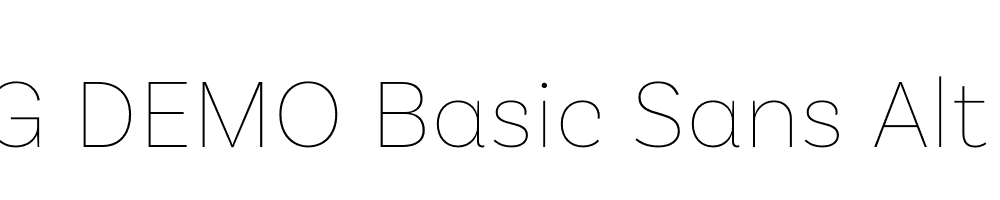  DEMO Basic Sans Alt Thin Regular