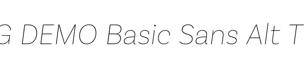  DEMO Basic Sans Alt Thin It Regular