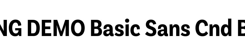  DEMO Basic Sans Cnd Bold Regular