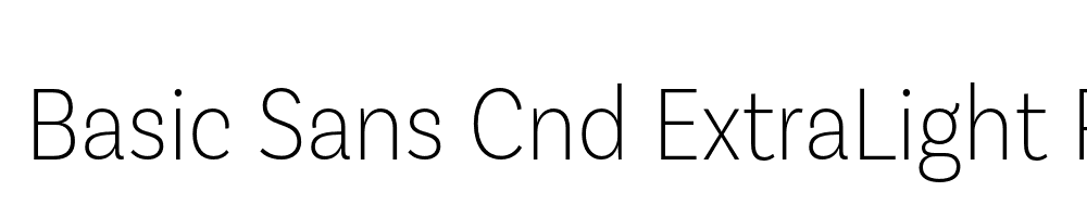  DEMO Basic Sans Cnd ExtraLight Regular