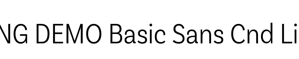  DEMO Basic Sans Cnd Light Regular