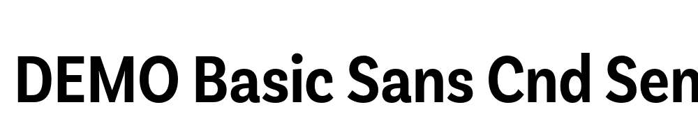  DEMO Basic Sans Cnd SemiBold Regular