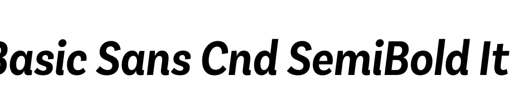  DEMO Basic Sans Cnd SemiBold It Regular