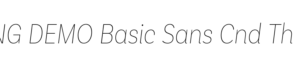  DEMO Basic Sans Cnd Thin It Regular