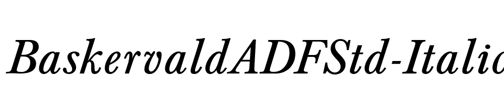 BaskervaldADFStd-Italic