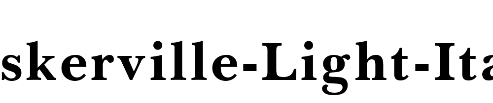 Baskerville Light Italic