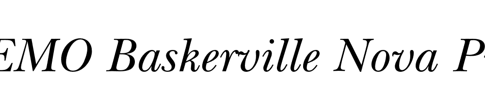 FSP DEMO Baskerville Nova Pro Italic