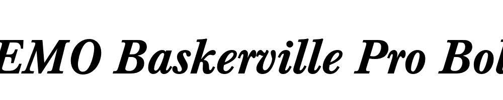 FSP DEMO Baskerville Pro Bold Italic