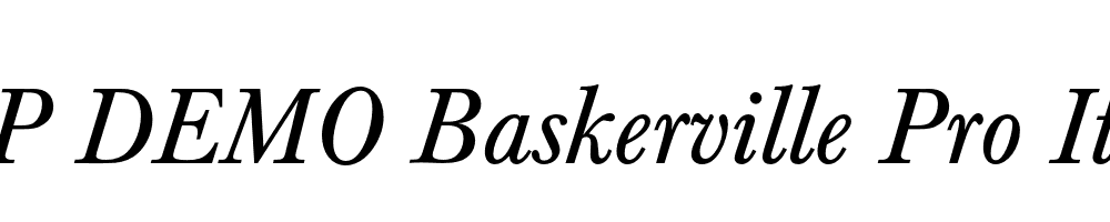 FSP DEMO Baskerville Pro Italic