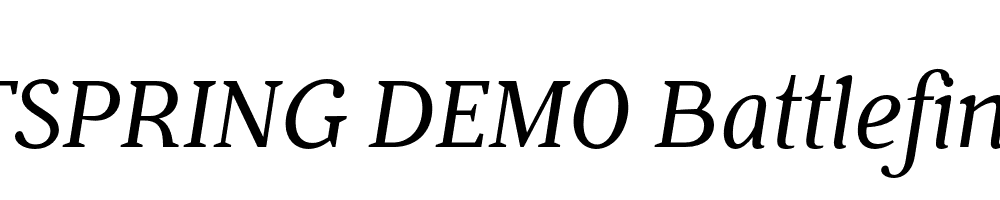  DEMO Battlefin Italic