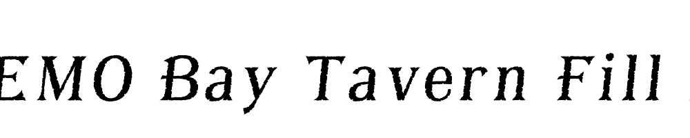 FSP DEMO Bay Tavern Fill X Italic