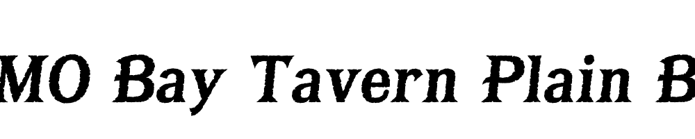 FSP DEMO Bay Tavern Plain Bold Italic