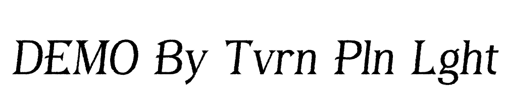 FSP DEMO By Tvrn Pln Lght Italic